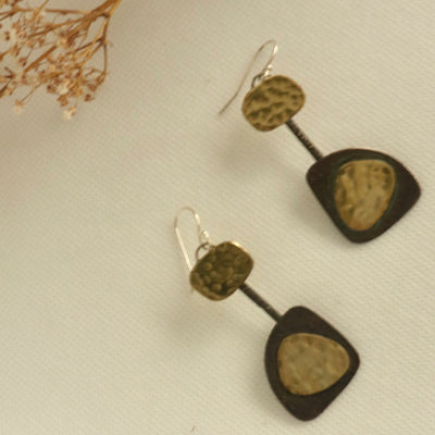 Black and Gold Shapes earrings