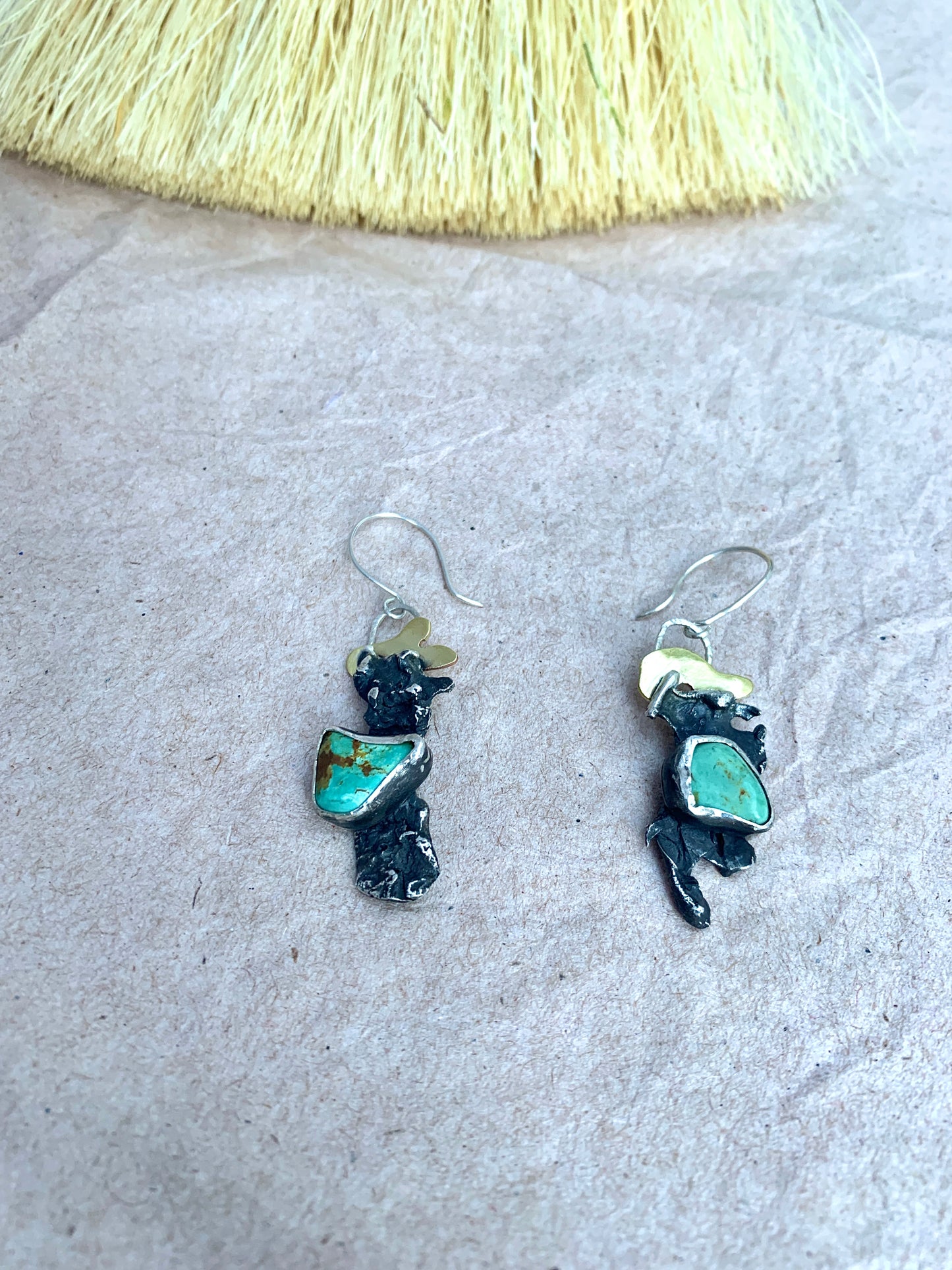 A Pair - Turquoise asymmetric earrings